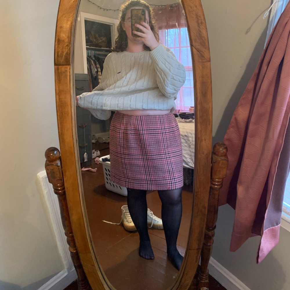 Pink Gingham Skirt
